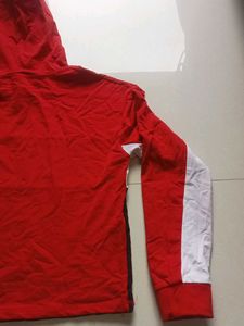 Colorblock Hoodie with "Okay" Print