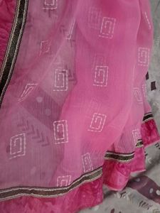 Beautiful Pink snd blue Saree with blouse 💃💃