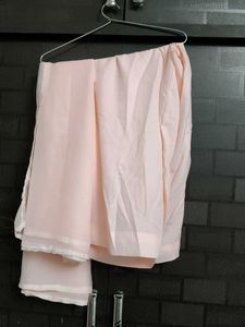 Embroidered light peach Kurta set