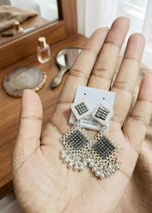 Boho Oxidized Silver Earrings