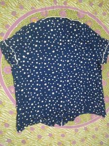 Cute Star Print Pajama Top