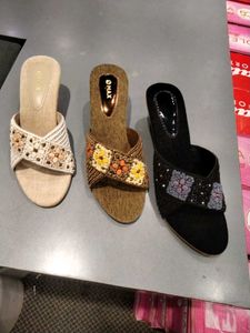 Embellished Wedge Sandals