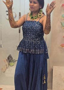 Elegant Blue Ethnic Set