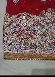 Red Embroidered Salwar Suit