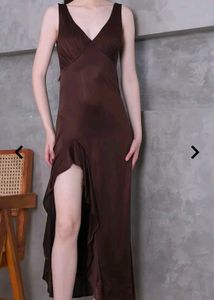Brown Shein Maxi Slip Dress