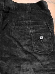 Black  Corduroy Shorts