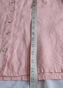 Chic Pink Sleeveless V-Neck Button-Up Top