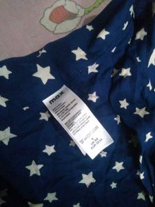 Star Print Pajama Top
