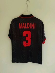 MALDINI AC MILAN 2006/07 AWAY KIT POLO FIVE SLEEV