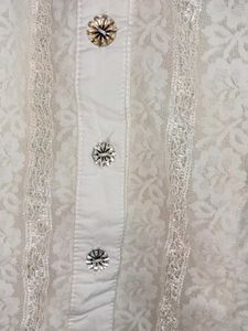 Partywear White Lace Shirt Blouse