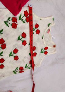 Very Cute Floral Tank Top With Shorts