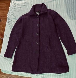 Shimmer Purple Trench Coat