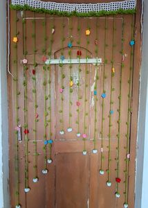 Handmade Floral Door Curtain