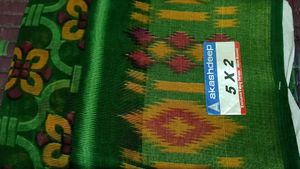 Brand New Green Saree with Unique Print