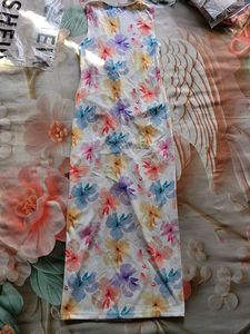 Floral Maxi Dress with Slit