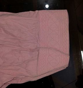 pink Embroidered Kurta with salwar