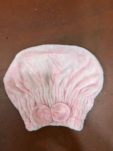 Soft Pink Microfiber Hair Towel Wrap