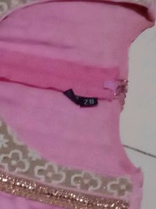 Beautiful Pink Ethnic Gown with Embellishments