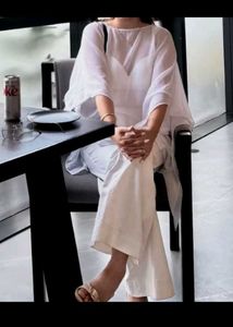 Sheer White Cape Top