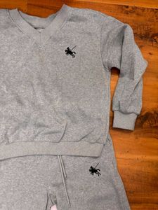 Grey Sweatshirt and Pants Set