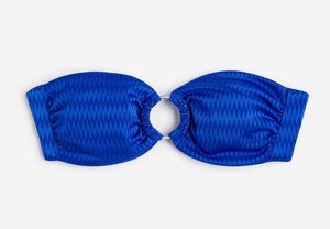 Vibrant Blue Bikini Top with Ring Detail