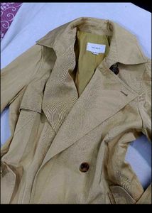 ✨ Mustard Beige Double-Breasted Midi Coat!