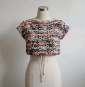 Crochet Knit Top - Unique Design