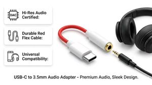USB-C to 3.5mm Audio Adapter