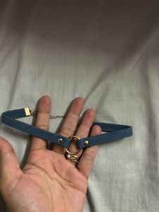 Blue Denim Fashion Choker Necklace
