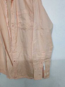 Men's Peach Long Sleeve Casual Shirt