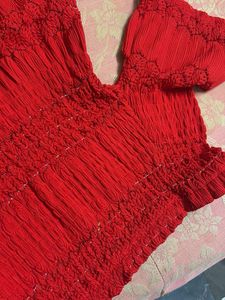 Red Off-Shoulder Dress