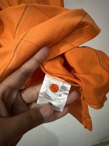 Men's Orange Striped Polo Shirt 🇩🇪