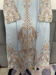 sky blue Chinese attire