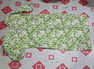 Green Floral Print Kurta