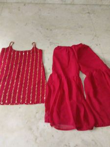 Stunning Red Kurta Set