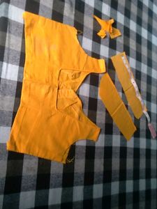 Yellow  cotton Blouse unfinished