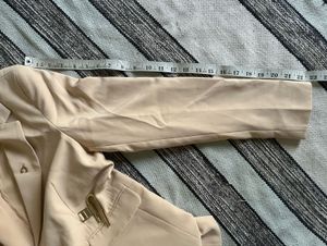 Women's Beige Blazer, Shirt and Pants Set