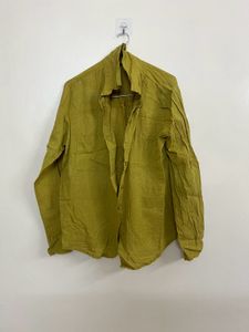 Chic Lime Green Linen Shirt