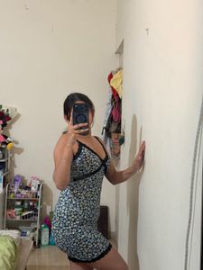 Floral Print Mini Slip Dress