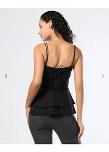 Chic Ruffled Spaghetti Strap Top