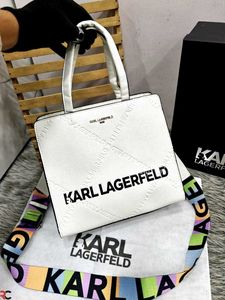 KARL LAGERFELD*K/SKUARE TOTE BAG  WITH AN EMBOSSED