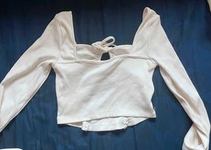 Ribbed Sweetheart Neck Top