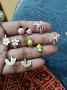 Cute Enamel Stud Earrings Set combo pack