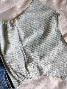 Pinteresty Textured Sea Green Top🐚