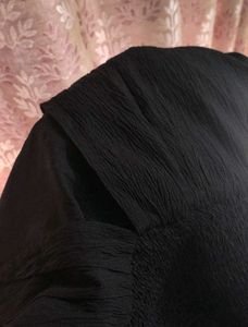 Zara Bell Sleeve Black Crop Top