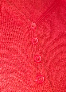 Primark Red Crochet Knit Top | Imported | Made in