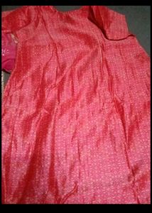 designer pink kurta set with dupatta