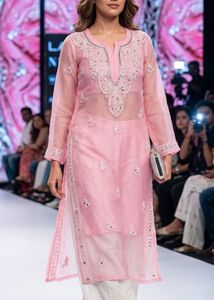 Pink Embroidered Kurta
