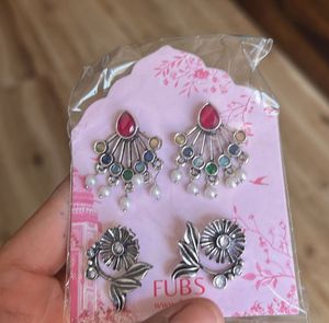 Chic Stud Earrings - Brand New
