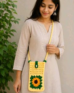 Handmade Crochet Sling Bag